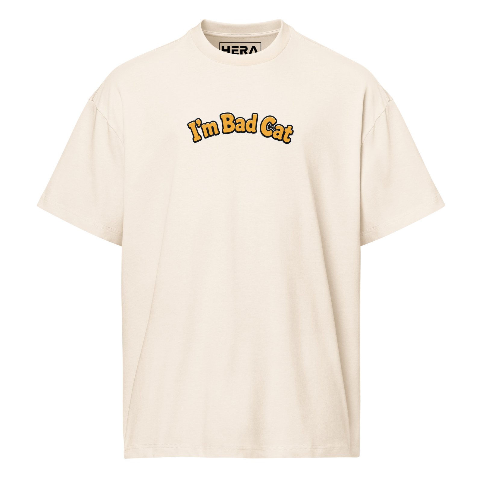 T-Shirt I'm Bad Cat - Mens box tee vintage white rsquo 8211 jpg vue - vue face