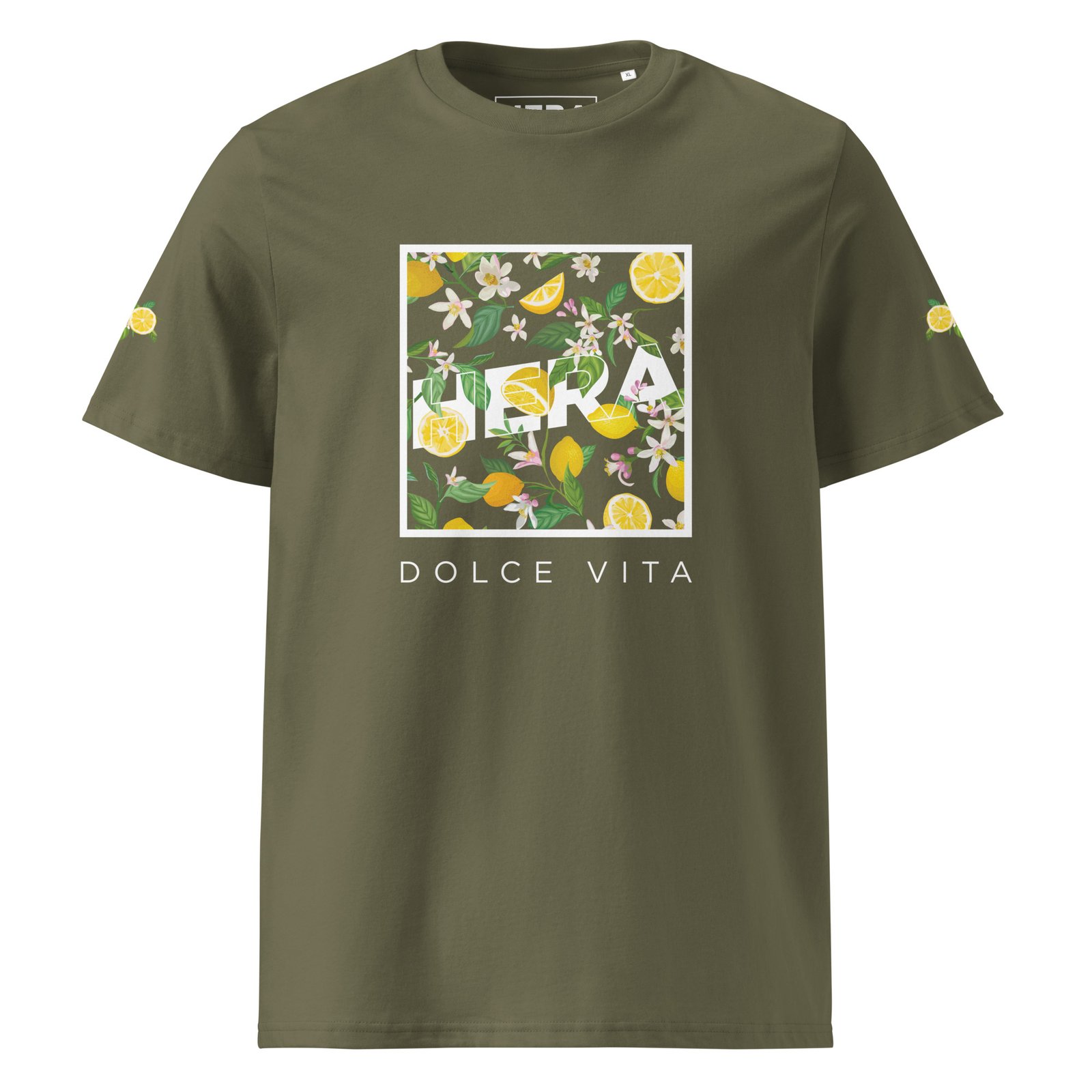 T-Shirt Dolce Vita - Unisex organic cotton creator khaki 8211 jpg vue hera - Kaki - vue face