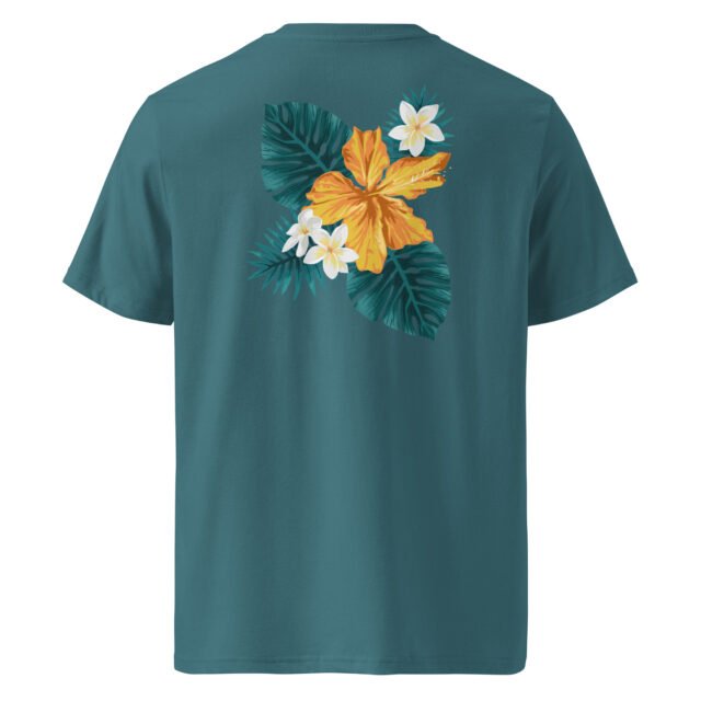 T-Shirt Tropical Bloom - Unisex organic cotton creator 8211 jpg vue hera coloris - Stargazer - vue dos
