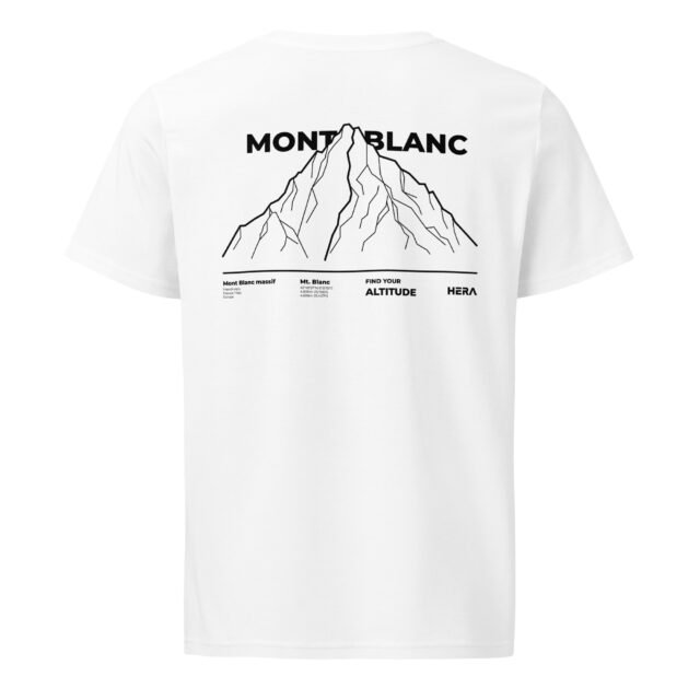 T-Shirt Mont-Blanc - Unisex organic mid light crafter 8211 jpg vue hera - Blanc - vue dos