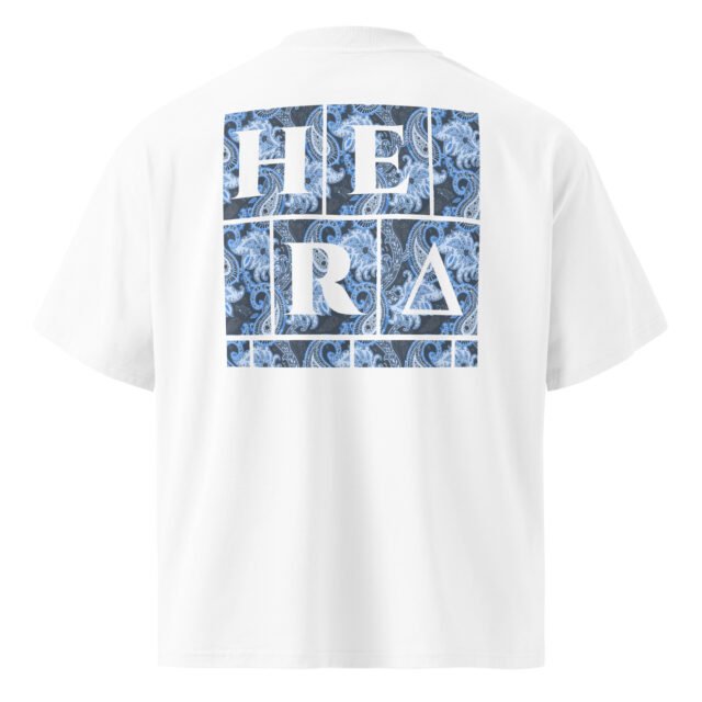 T-Shirt Nomad Soul Blue - Unisex organic oversized high neck blaster white 8211 jpg - Blanc - vue dos