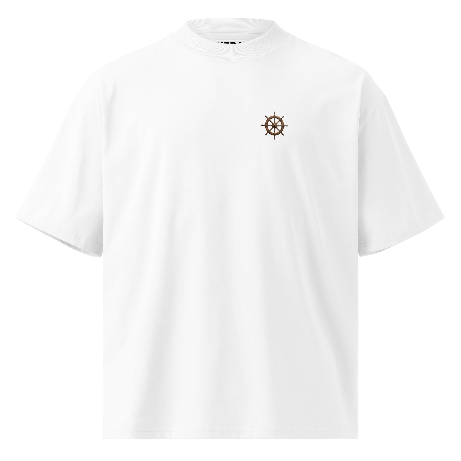 T-Shirt Sea Pieuvre - Unisex organic oversized high neck blaster white 8211 jpg - vue face