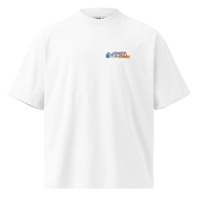 T-Shirt Odyssée Pastel - Unisex organic oversized high neck blaster white 8211 jpg - vue face