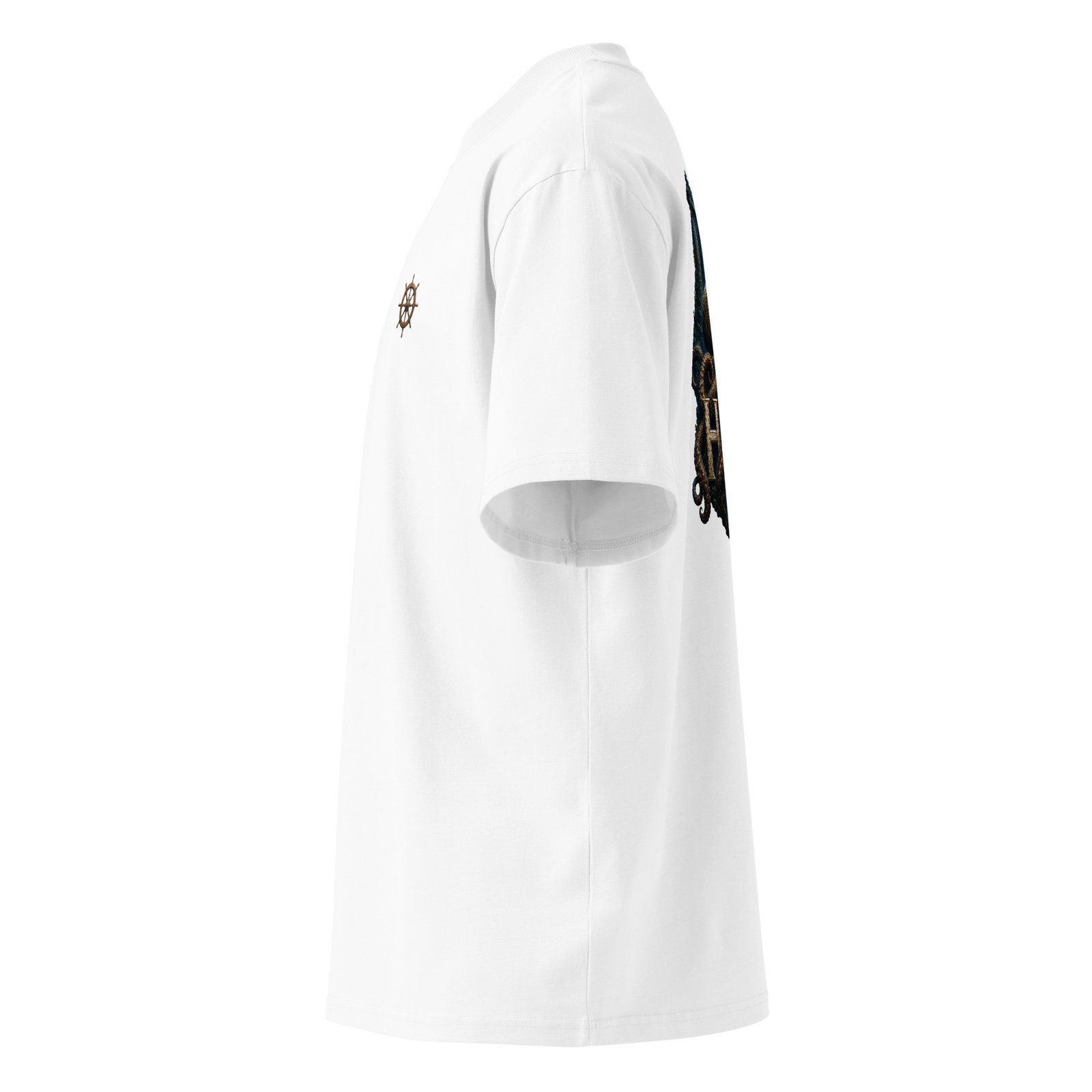 T-Shirt Sea Pieuvre - Unisex organic oversized high neck blaster white 8211 jpg - vue dos
