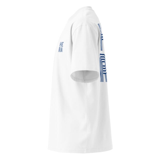 T-Shirt Dune - Unisex organic oversized high neck blaster white 8211 jpg - Blanc - vue cote gauche