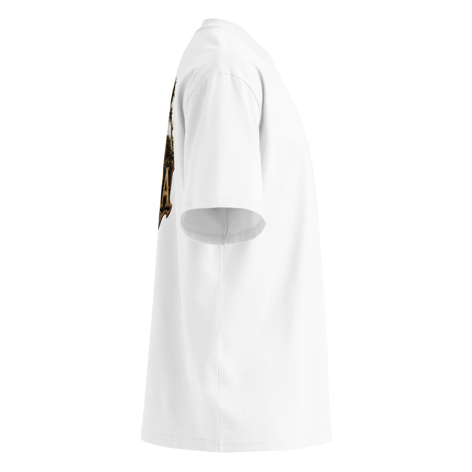 T-Shirt Sea Pirate - Unisex organic oversized high neck blaster white 8211 jpg - vue dos