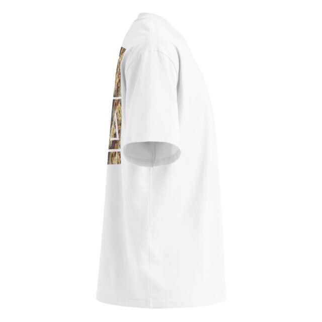 T-Shirt Nomad Soul Brown - Unisex organic oversized high neck blaster white 8211 jpg - Blanc - vue dos