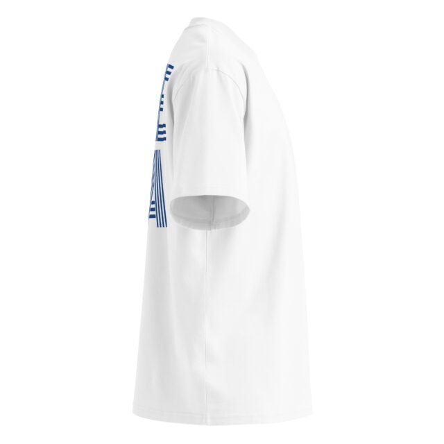 T-Shirt Dune - Unisex organic oversized high neck blaster white 8211 jpg - Blanc - vue cote droit
