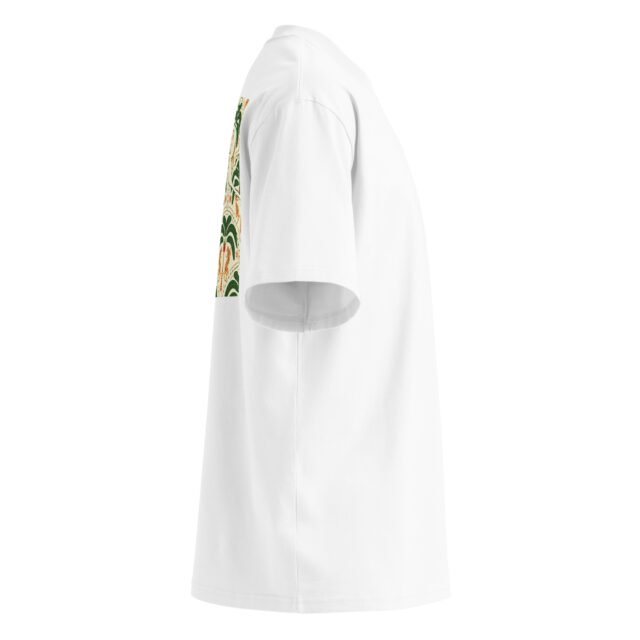 T-Shirt Mystic Jungle - Unisex organic oversized high neck blaster white 8211 jpg - Blanc - vue cote droit